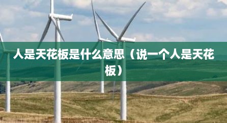 人是天花板是什么意思（说一个人是天花板）