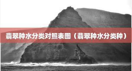 翡翠种水分类对照表图（翡翠种水分类种）