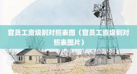 官员工资级别对照表图（官员工资级别对照表图片）