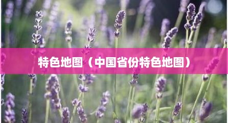 特色地图（中国省份特色地图）