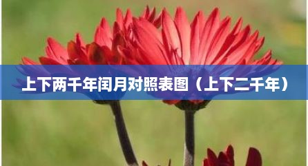 上下两千年闰月对照表图（上下二千年）