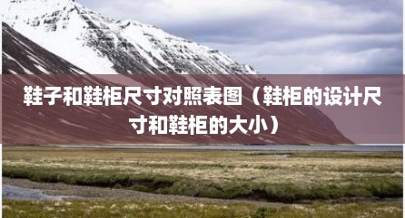 鞋子和鞋柜尺寸对照表图（鞋柜的设计尺寸和鞋柜的大小）