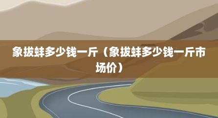 象拔蚌多少钱一斤（象拔蚌多少钱一斤市场价）