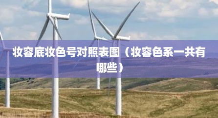 妆容底妆色号对照表图（妆容色系一共有哪些）