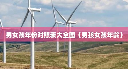 男女孩年份对照表大全图（男孩女孩年龄）