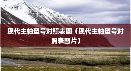 现代主轴型号对照表图（现代主轴型号对照表图片）