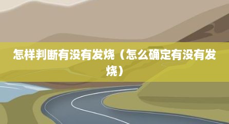 怎样判断有没有发烧（怎么确定有没有发烧）
