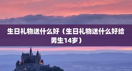 生日礼物送什么好（生日礼物送什么好给男生14岁）