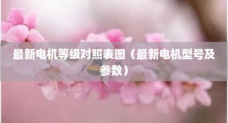 最新电机等级对照表图（最新电机型号及参数）