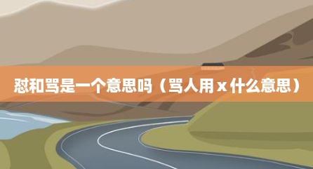 怼和骂是一个意思吗（骂人用ⅹ什么意思）