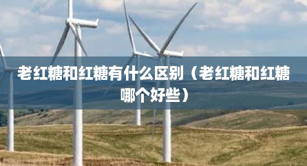 老红糖和红糖有什么区别（老红糖和红糖哪个好些）