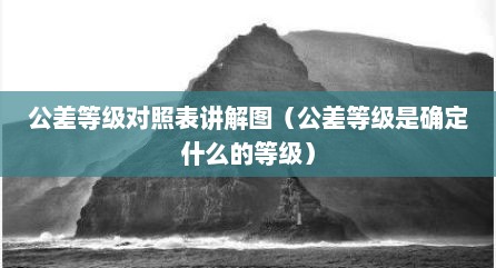 公差等级对照表讲解图（公差等级是确定什么的等级）