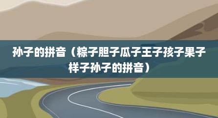 孙子的拼音（粽子胆子瓜子王子孩子果子样子孙子的拼音）
