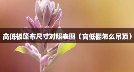 高低板篷布尺寸对照表图（高低棚怎么吊顶）