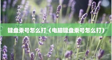 键盘乘号怎么打（电脑键盘乘号怎么打）