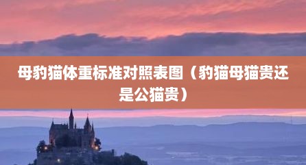 母豹猫体重标准对照表图（豹猫母猫贵还是公猫贵）