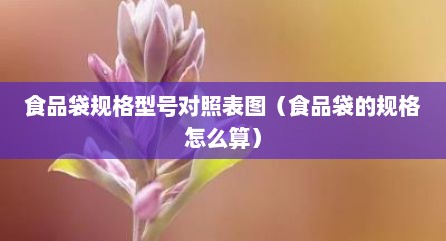 食品袋规格型号对照表图（食品袋的规格怎么算）
