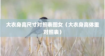 大衣身高尺寸对照表图女（大衣身高体重对照表）