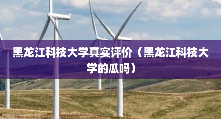 黑龙江科技大学真实评价（黑龙江科技大学的瓜吗）