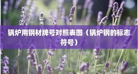 锅炉用钢材牌号对照表图（锅炉钢的标志符号）