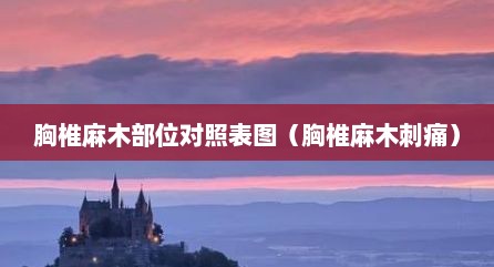 胸椎麻木部位对照表图（胸椎麻木刺痛）