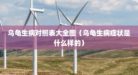 乌龟生病对照表大全图（乌龟生病症状是什么样的）