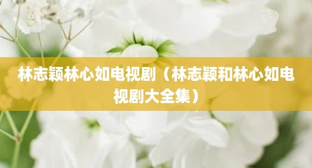 林志颖林心如电视剧（林志颖和林心如电视剧大全集）