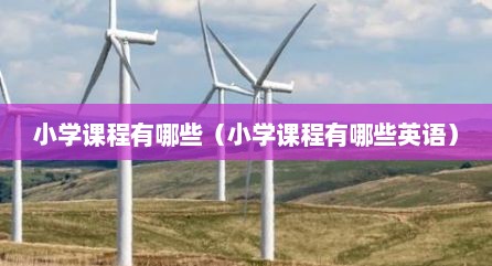 小学课程有哪些（小学课程有哪些英语）