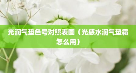 光润气垫色号对照表图（光感水润气垫霜怎么用）