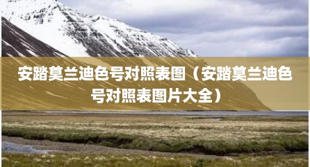 安踏莫兰迪色号对照表图（安踏莫兰迪色号对照表图片大全）