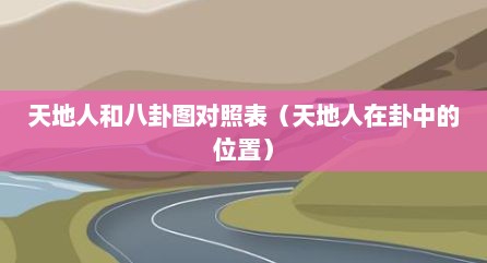 天地人和八卦图对照表（天地人在卦中的位置）
