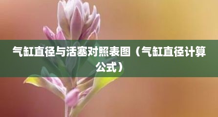 气缸直径与活塞对照表图（气缸直径计算公式）