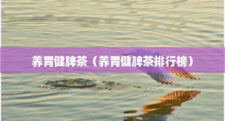 养胃健脾茶（养胃健脾茶排行榜）
