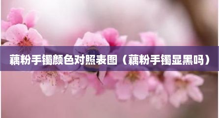 藕粉手镯颜色对照表图（藕粉手镯显黑吗）