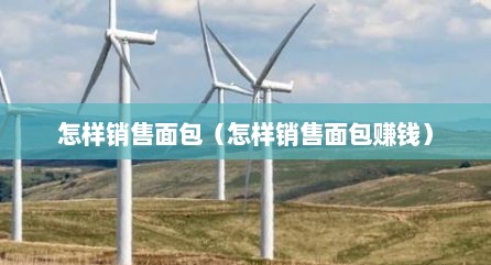 怎样销售面包（怎样销售面包赚钱）
