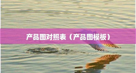 产品图对照表（产品图模板）