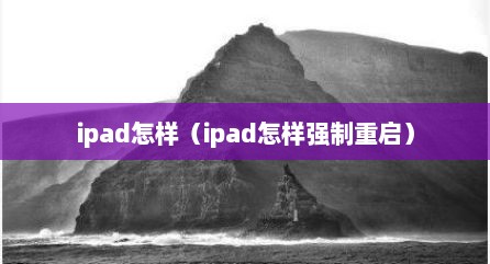 ipad怎样（ipad怎样强制重启）