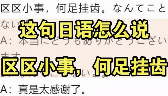 区区小事何足挂齿(小事不值一提：为何“小事何足挂齿”的说法不可取？)