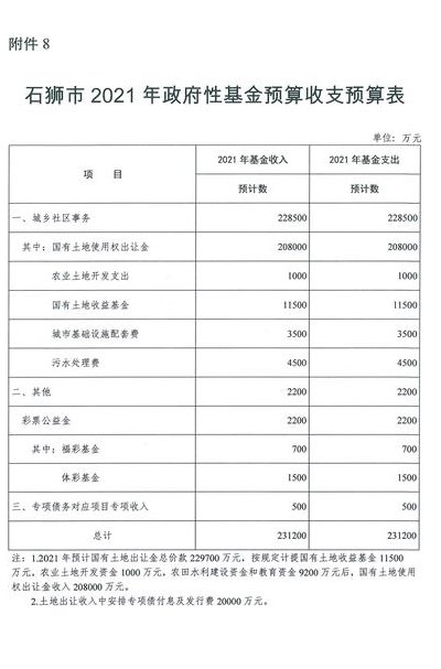 石狮市财政局(石狮市财政局公布2021年预算草案)