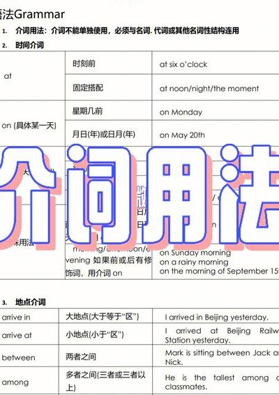 介词有哪些（时间介词有哪些）