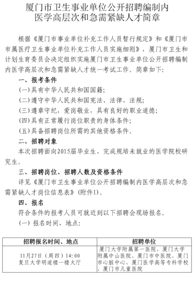 厦门事业单位招聘(厦门市事业单位正在招聘，机会难得！)