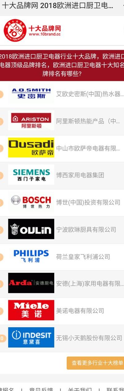 十大电器品牌（十大电器品牌榜视频）