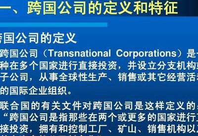 跨国公司的定义（跨国公司的定义 优才计划）