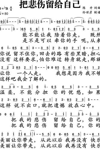 把悲伤留给自己原唱(悲伤归还给自己)