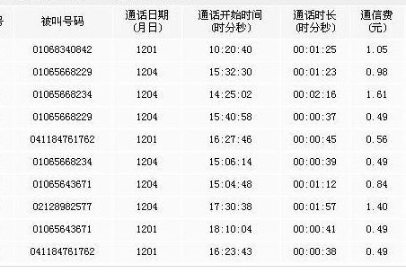 包含查询手机通话清单的词条
