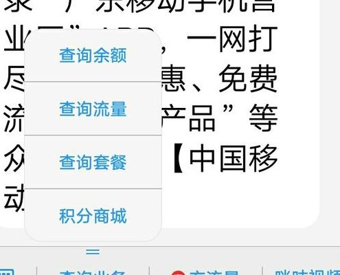 移动查询流量（移动查询流量打什么电话）