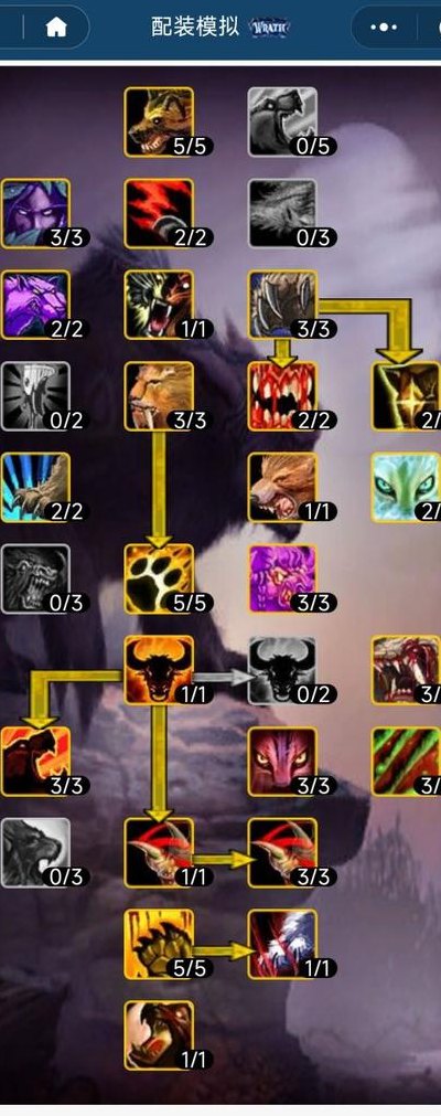 猫德天赋（魔兽世界WLK猫德天赋）