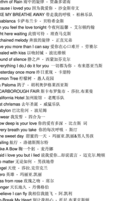 英文歌曲经典老歌32首（经典英文歌曲老歌歌名）