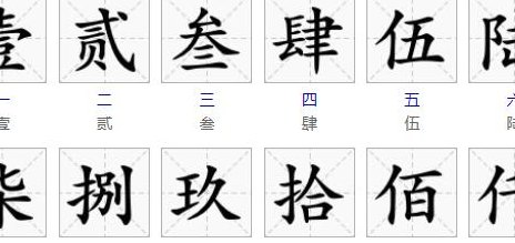 大写一到十图片（大写一到十图片怎么画）
