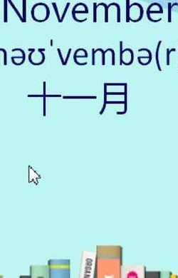 11月的英文怎么写（11月的英文怎么读写）